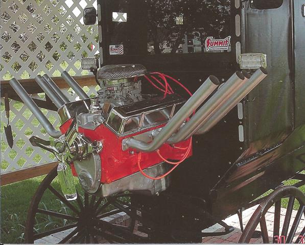 Amish Buggy with a v8 engine mockup