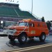 cleveland browns NFL football helmet themed rod hot rod panel truck on dragstrip thumbnail