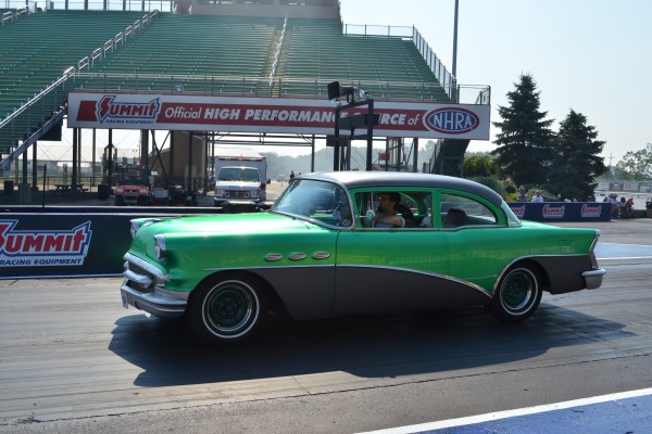 buick special hot rod drag car on strip