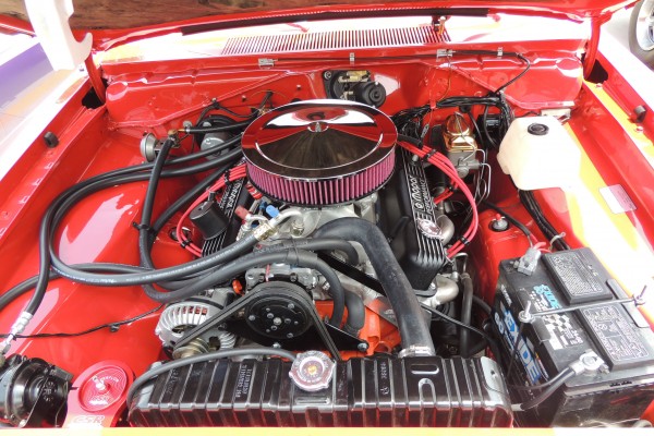 Mopar V8 engine in a muscle car