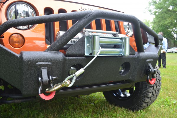 custom bumper winch on a jeep wrangler JK