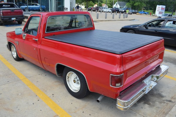 red Chevy c10 squarebody truck at Summit Racing
