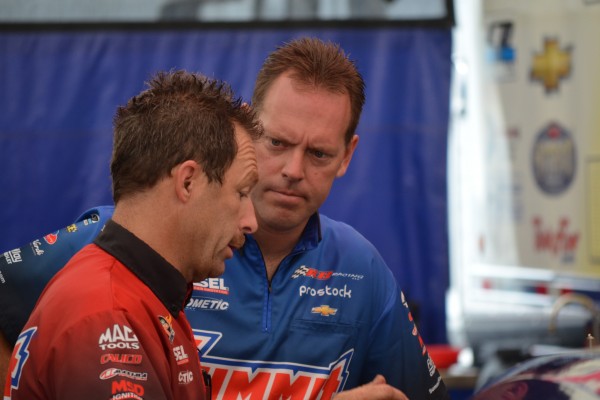 Jason line and greg anderson talking between races