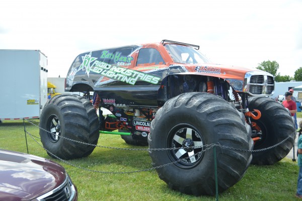 dodge ram monster truck on display