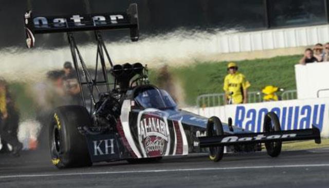 top fuel dragster during race
