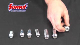 comparing bolt sizes and lug nuts