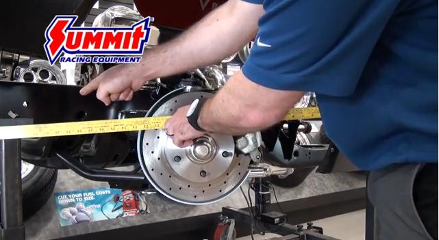measuring a brake rotor for wheel fitment