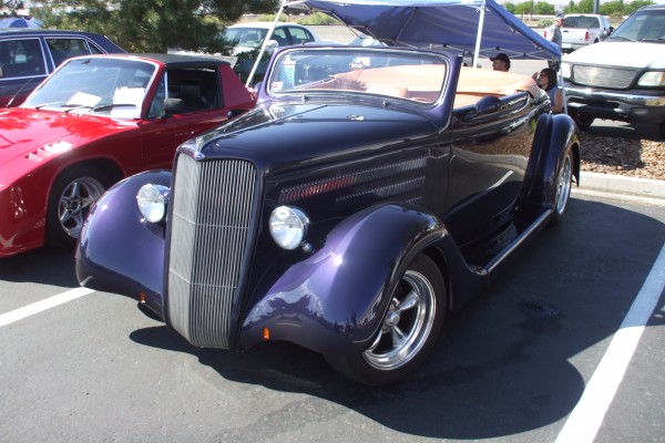 custom roadster coupe at Hot August Nights car show, 2013