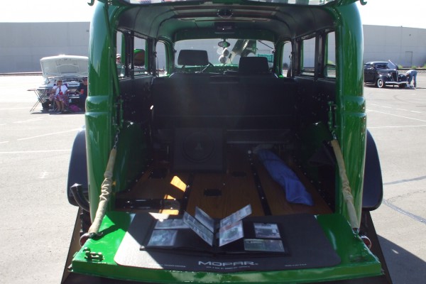 rear interior space in a Dodge WC-53 panel truck