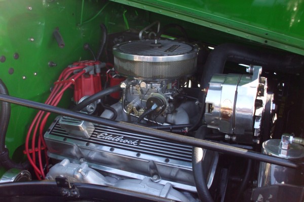 SBC engine in a Dodge WC-53 panel truck