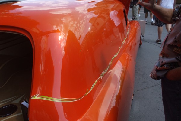 pinstriping on a 1954 chevy sedan delivery hot rod