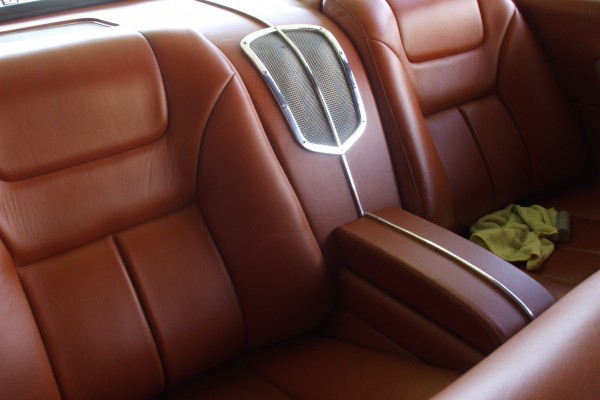 custom interior of a bel air show car