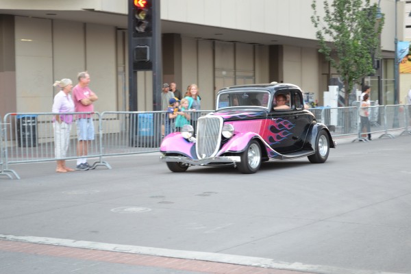 classic hot rod in parade at Hot August Nights 2013