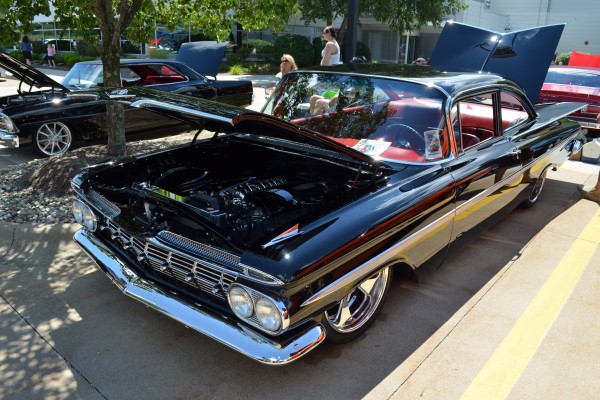 1959 chevy impala at car show, 2013