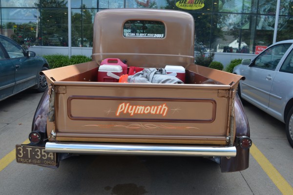 rear tailgate of a 1941 Plymouth Pickup