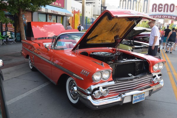 front view of a 1958 Chevy at Hot August Nights 2013