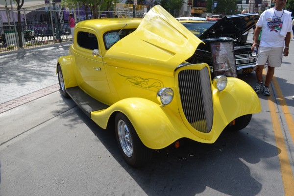 yellow ford hot rod at Hot August Nights 2013
