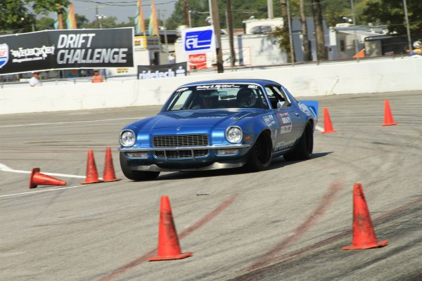 early second gen camaro on autocross course