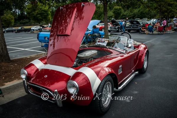 Shelby cobra kit car at a show