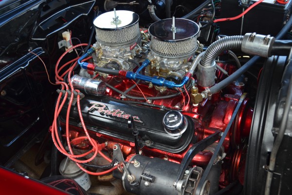 Pontiac V8 engine in a classic muscle car