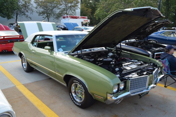 Green and white olds cutlass supreme