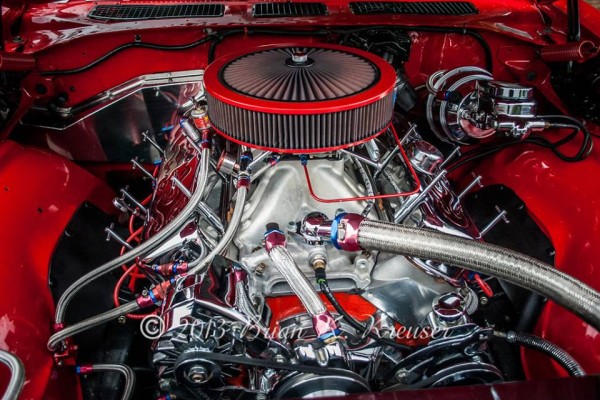 Chevy Big Block V8 Engine in a vintage muscle car