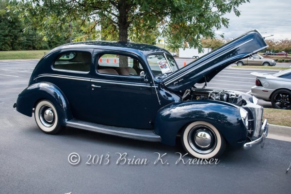 vintage prewar business coupe hot rod at Summit Racing cruise in