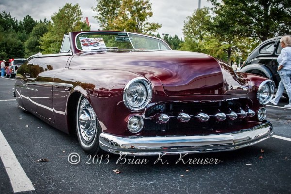 lowered mercury lead sled convertible coupe