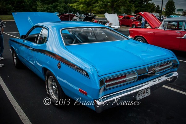 blue Plymouth duster hot rod at Summit Racing