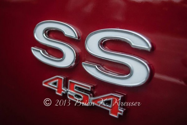 SS 454 Fender badge on a vintage Chevelle