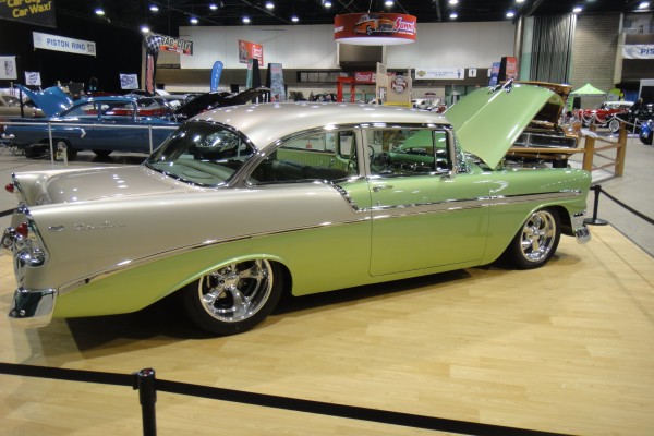 customized 1956 chevy bel air 2 door post coupe