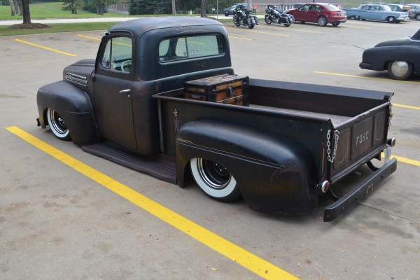 slammed and lowered vintage 1951 ford pickup truck hot rod