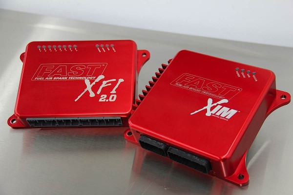 FAST XFI 2.0 system control modules on a work table