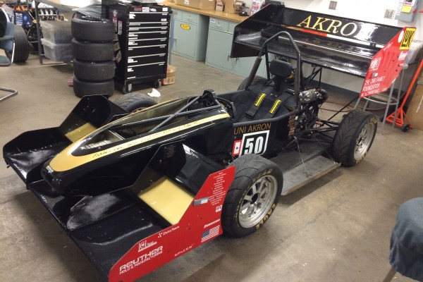 university of Akron formula SAE race team car