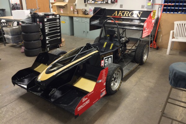 university of Akron formula SAE race team car