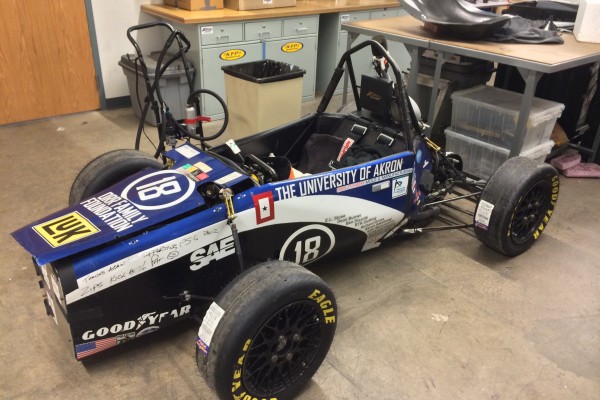 university of Akron formula SAE race team car from 2012