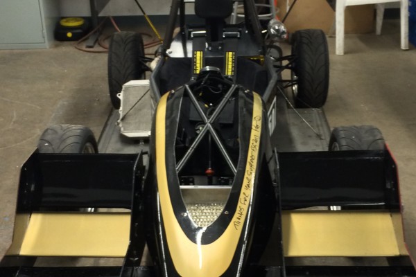 the university of Akron formula race team car