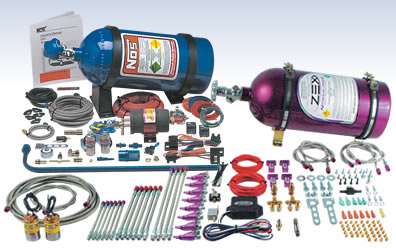 collage of nitrous system parts
