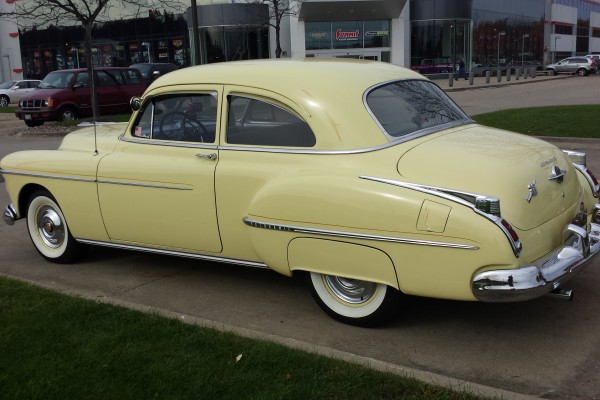 1950 Oldsmobile 88 coupe, rear quarter view