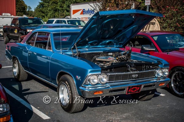 vintage 1967 chevy chevelle ss at car show