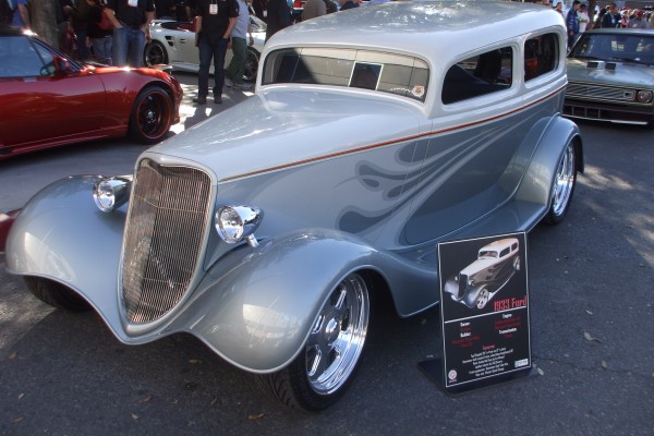 1933 ford custom hot rod displayed at SEMA 2013
