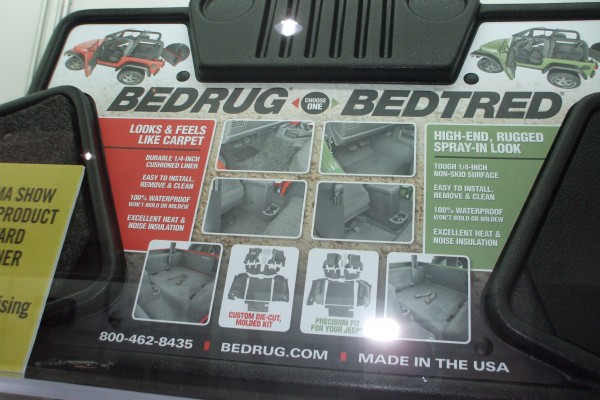 BedRug and BedTred for Jeeps SEMA display, 2013