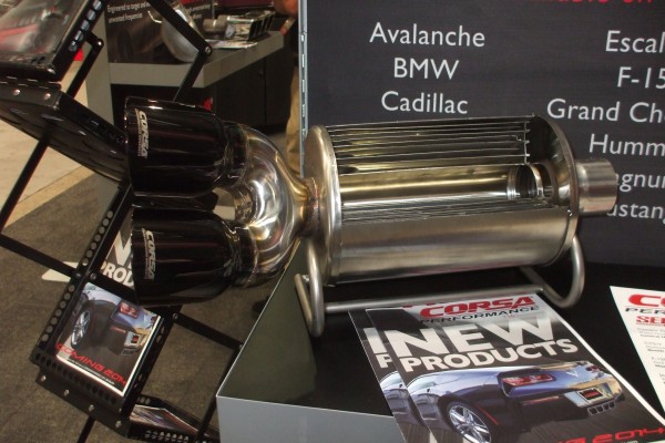 Corsa exhaust cutaway displayed at SEMA 2013