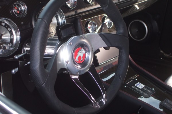 Thundercats steering wheel in a mercury cougar Pro Touring restomod