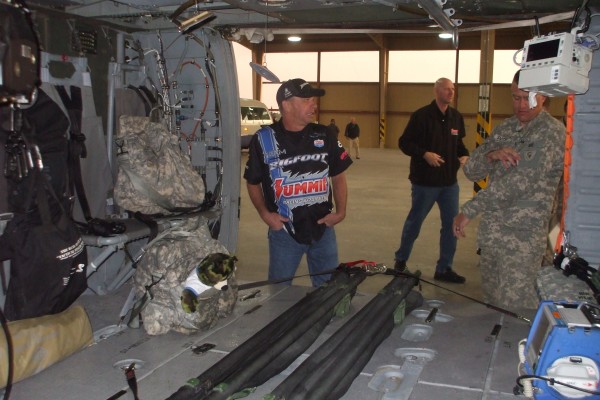 nhra drivers getting a military exhibition tour during overseas visit