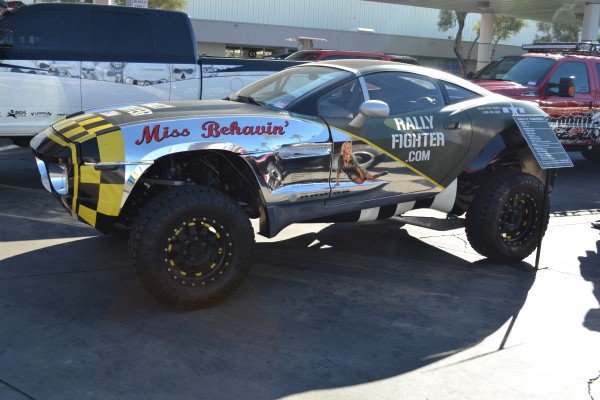 rally fighter custom car with P-15 mustang style vinyl wrap at SEMA 2013