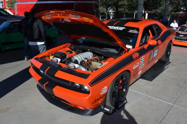 Twin Turbo Dodge Challenger T/A displayed at SEMA 2013