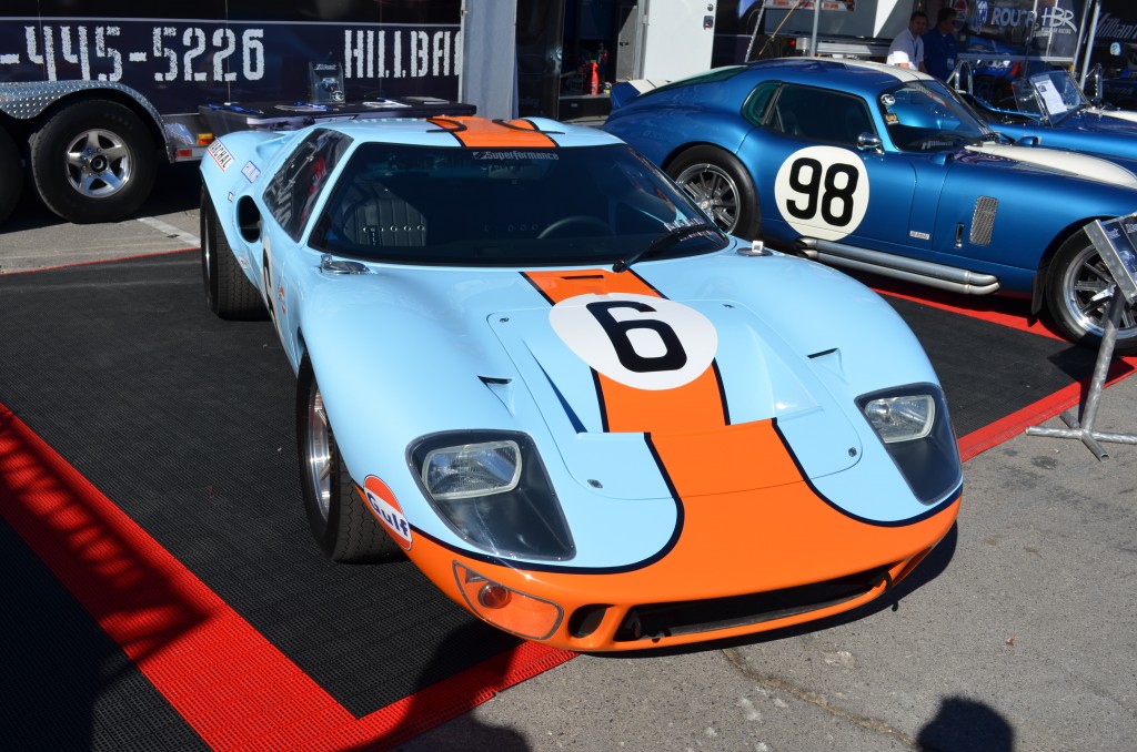 ford gt-40 in gulf livery displayed at SEMA 2013
