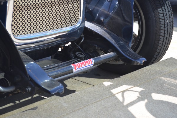 Summit Racing sticker on the front frame bar of a 1927 Willys Overland Sedan Hot Rod