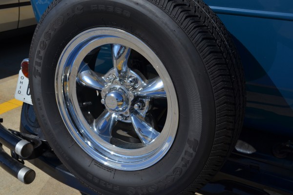 close up of spare wheel on a 1927 Willys Overland Sedan Hot Rod